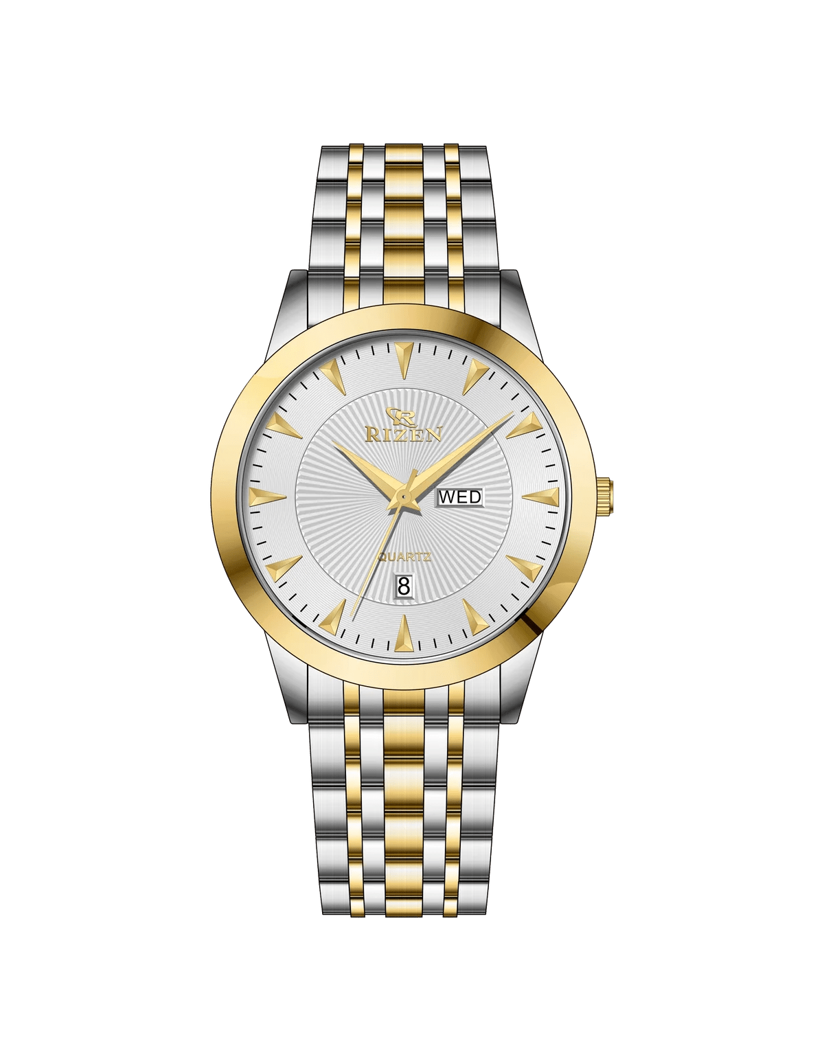Rizen Harmony RZ-789 Two Tone stainless steel Quartz - Timecheck