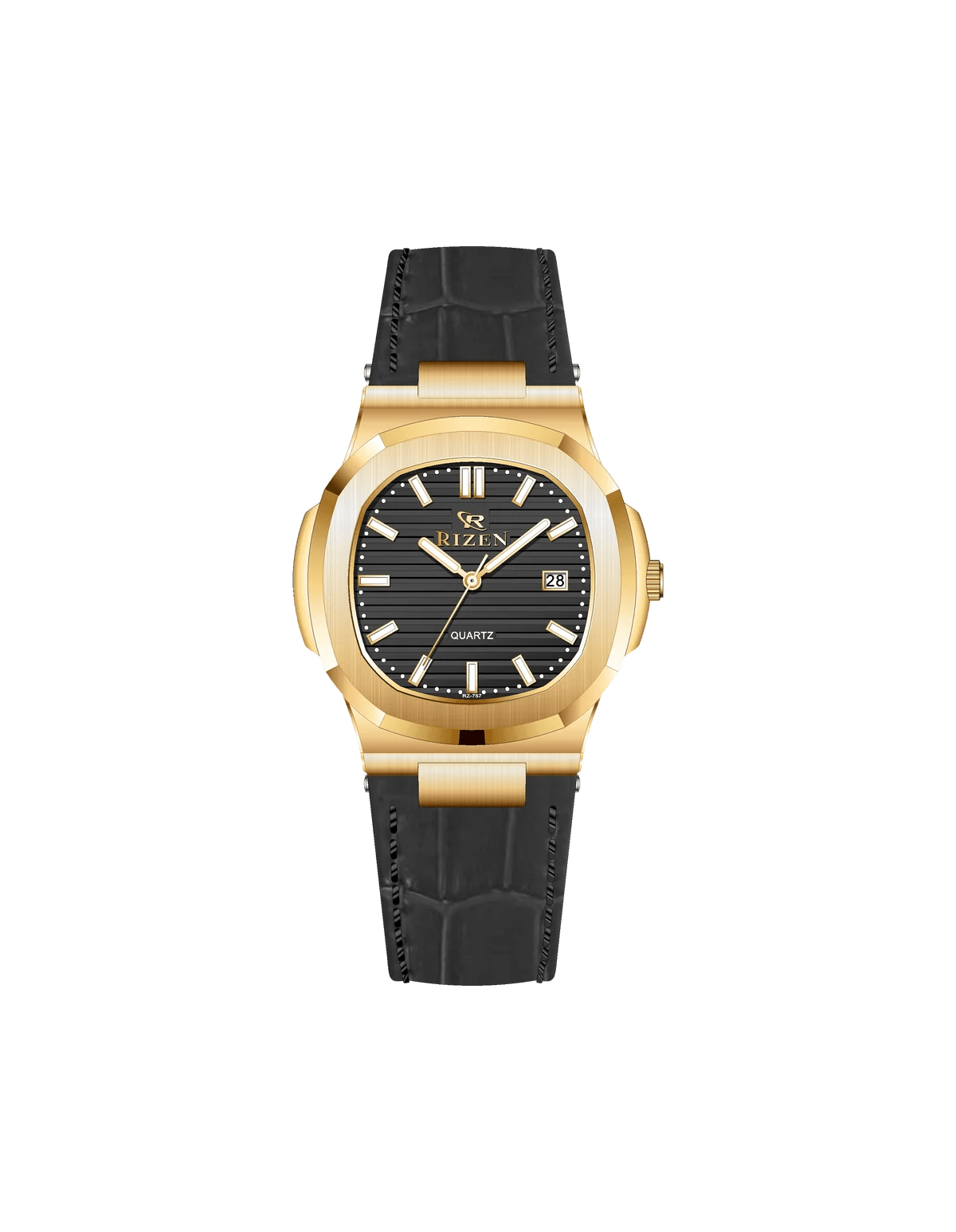 Rizen Kate Gold RZ-0757L LEATHER STRAP Quartz - Timecheck