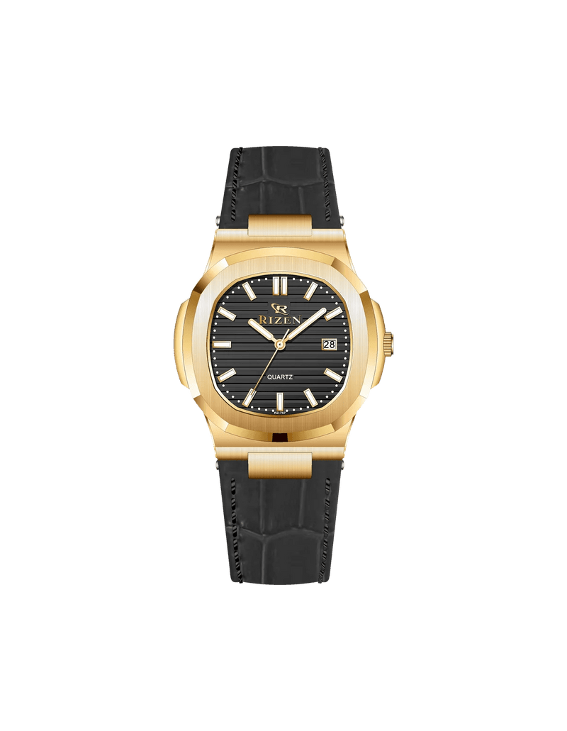 Rizen Kate Gold RZ-0757L LEATHER STRAP Quartz - Timecheck