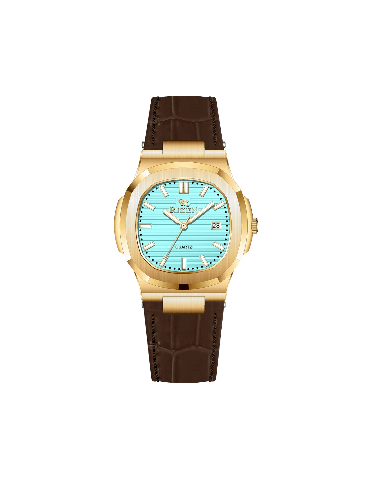 Rizen Kate Gold RZ-0757L LEATHER STRAP Quartz - Timecheck