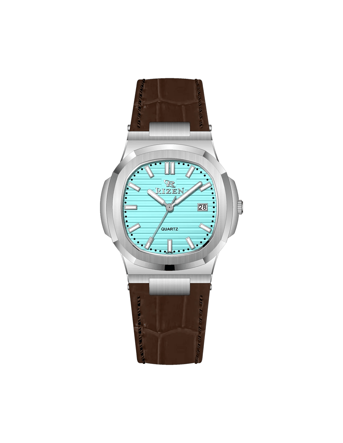 Rizen Kate Silver RZ-0757L LEATHER STRAP Quartz - Timecheck