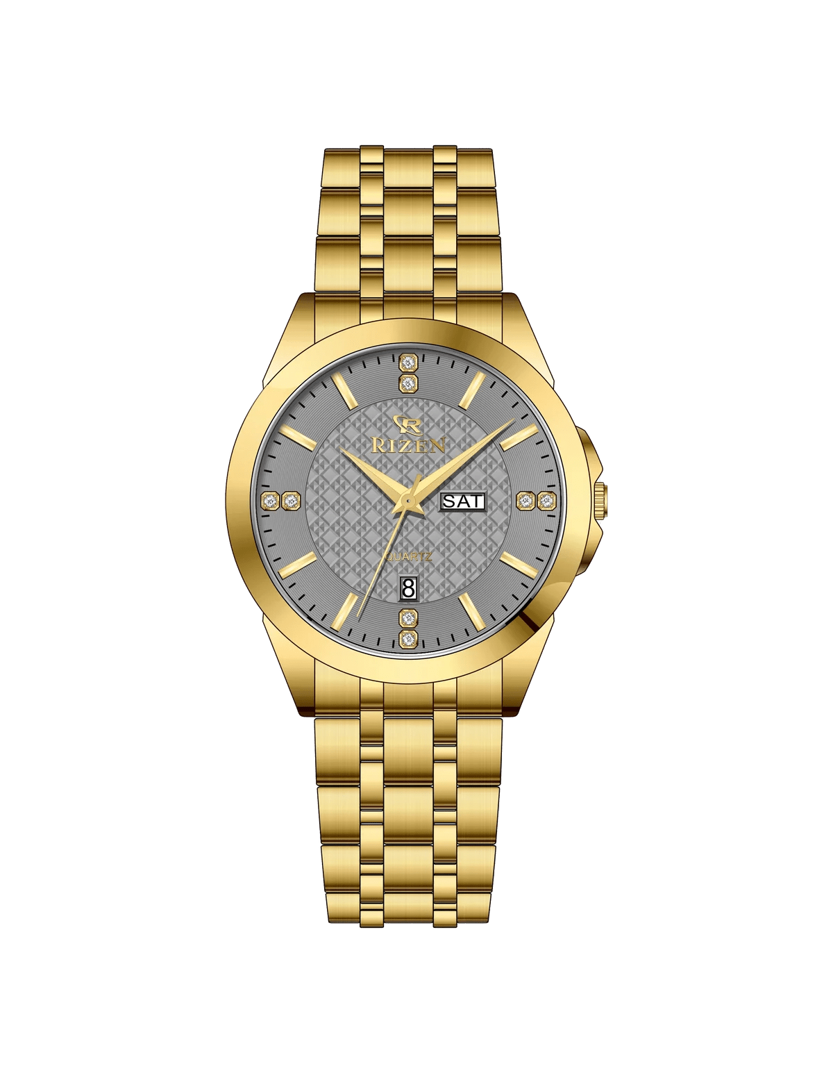 Rizen Knight RZ-782 Gold stainless steel Quartz - Timecheck