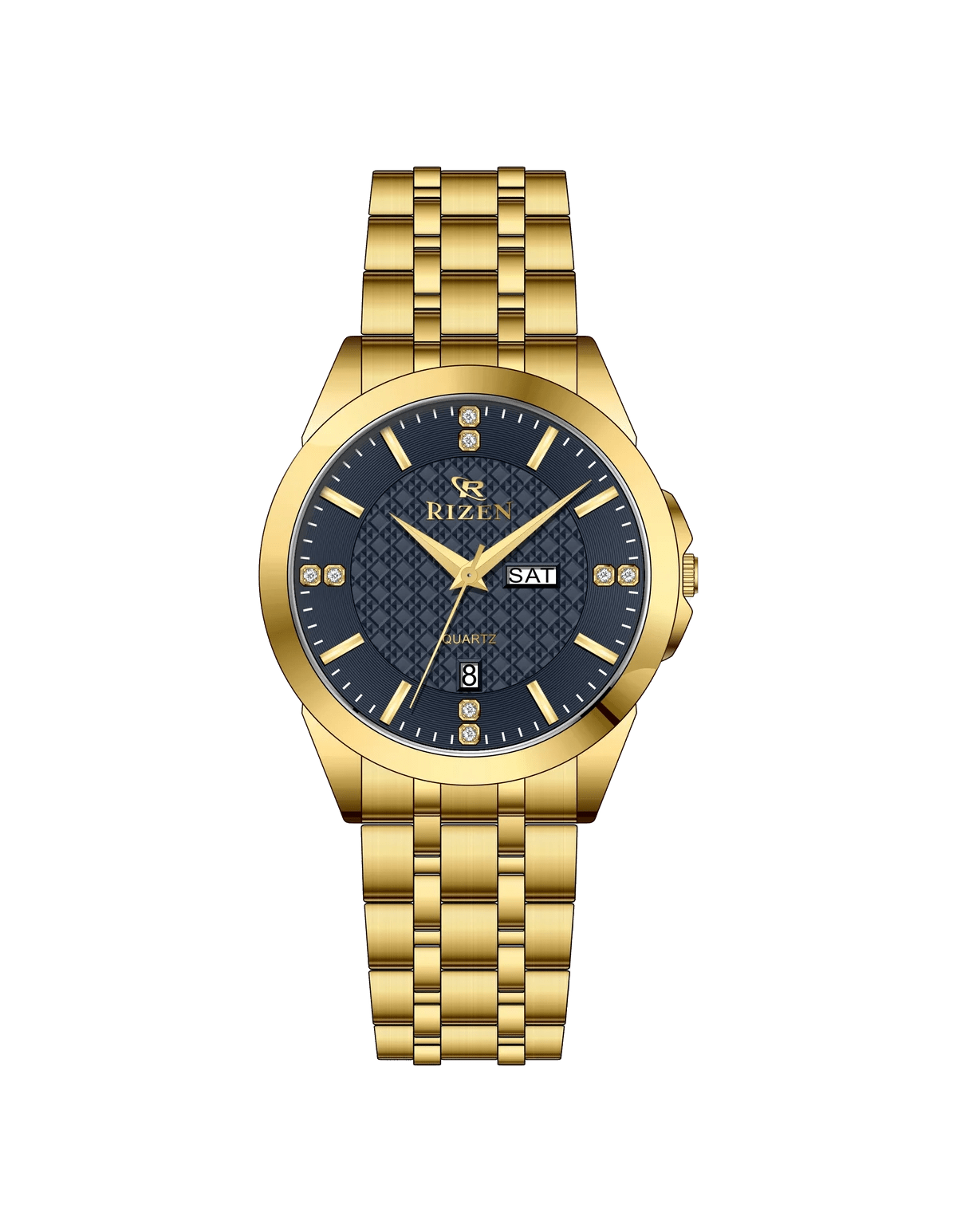 Rizen Knight RZ-782 Gold stainless steel Quartz - Timecheck