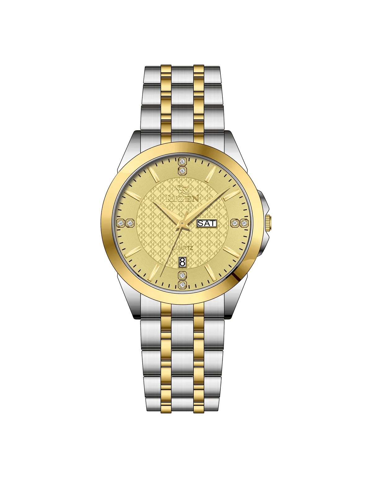 Rizen Knight RZ-782 Two tone stainless steel Quartz - Timecheck