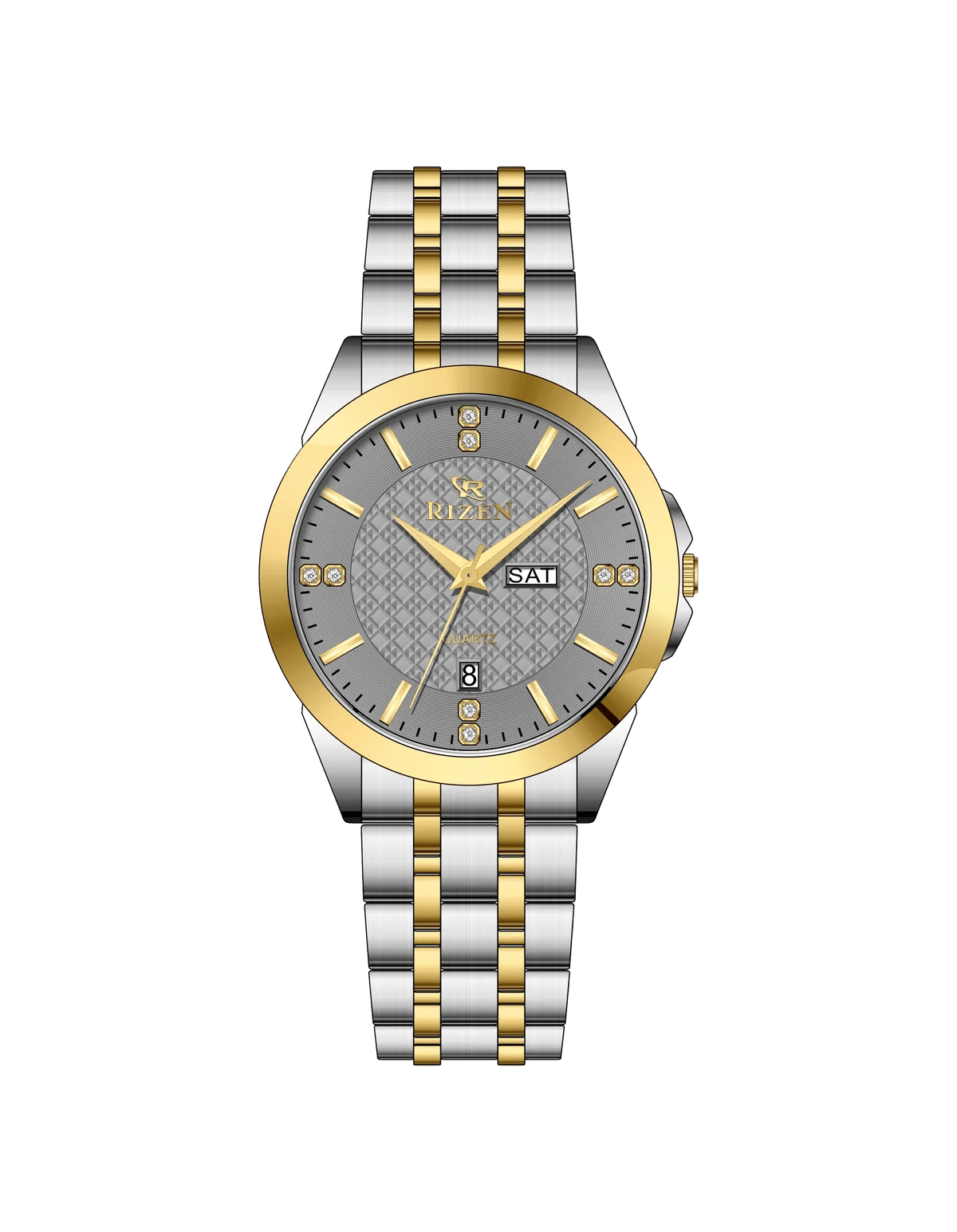 Rizen Knight RZ-782 Two tone stainless steel Quartz - Timecheck