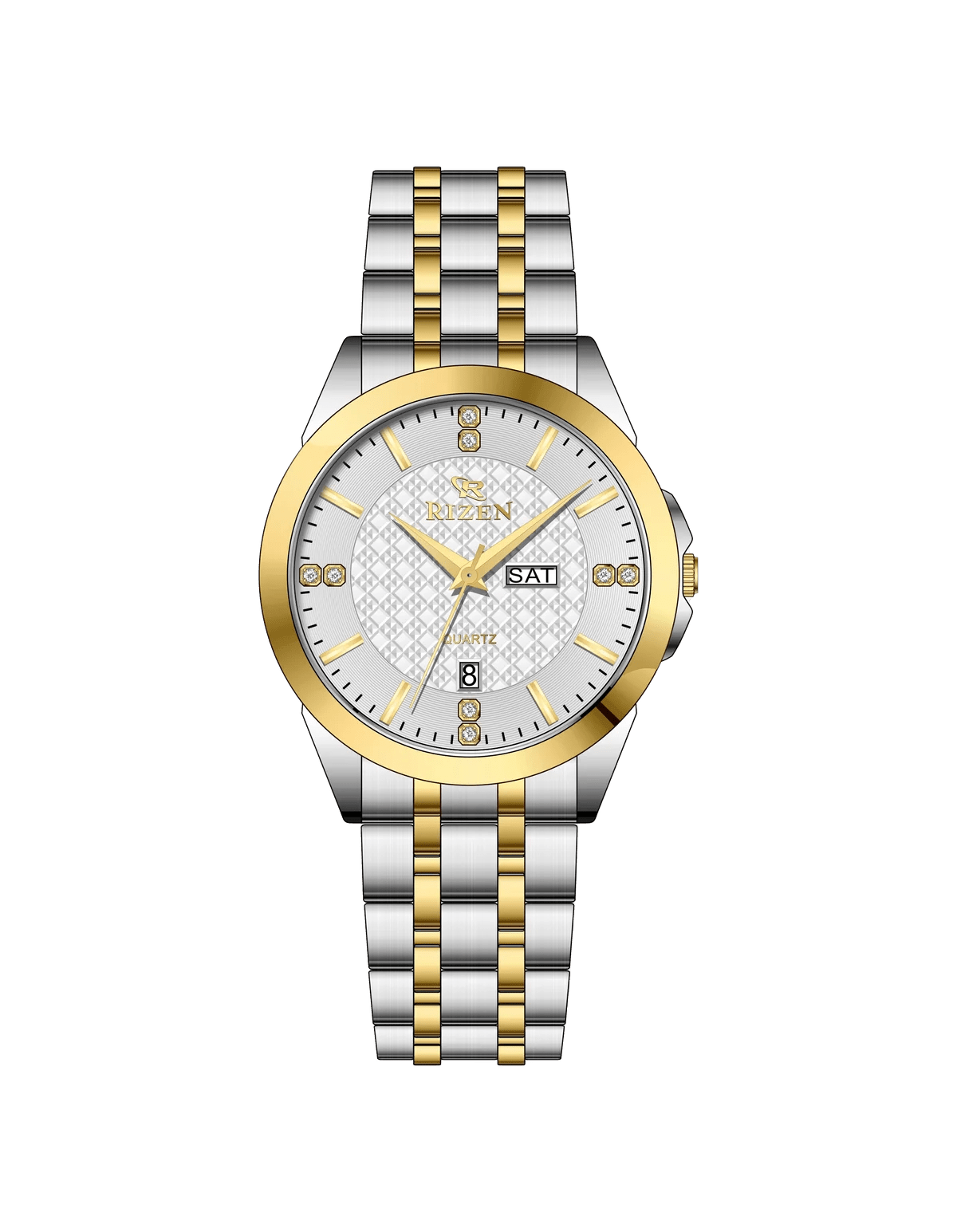 Rizen Knight RZ-782 Two tone stainless steel Quartz - Timecheck