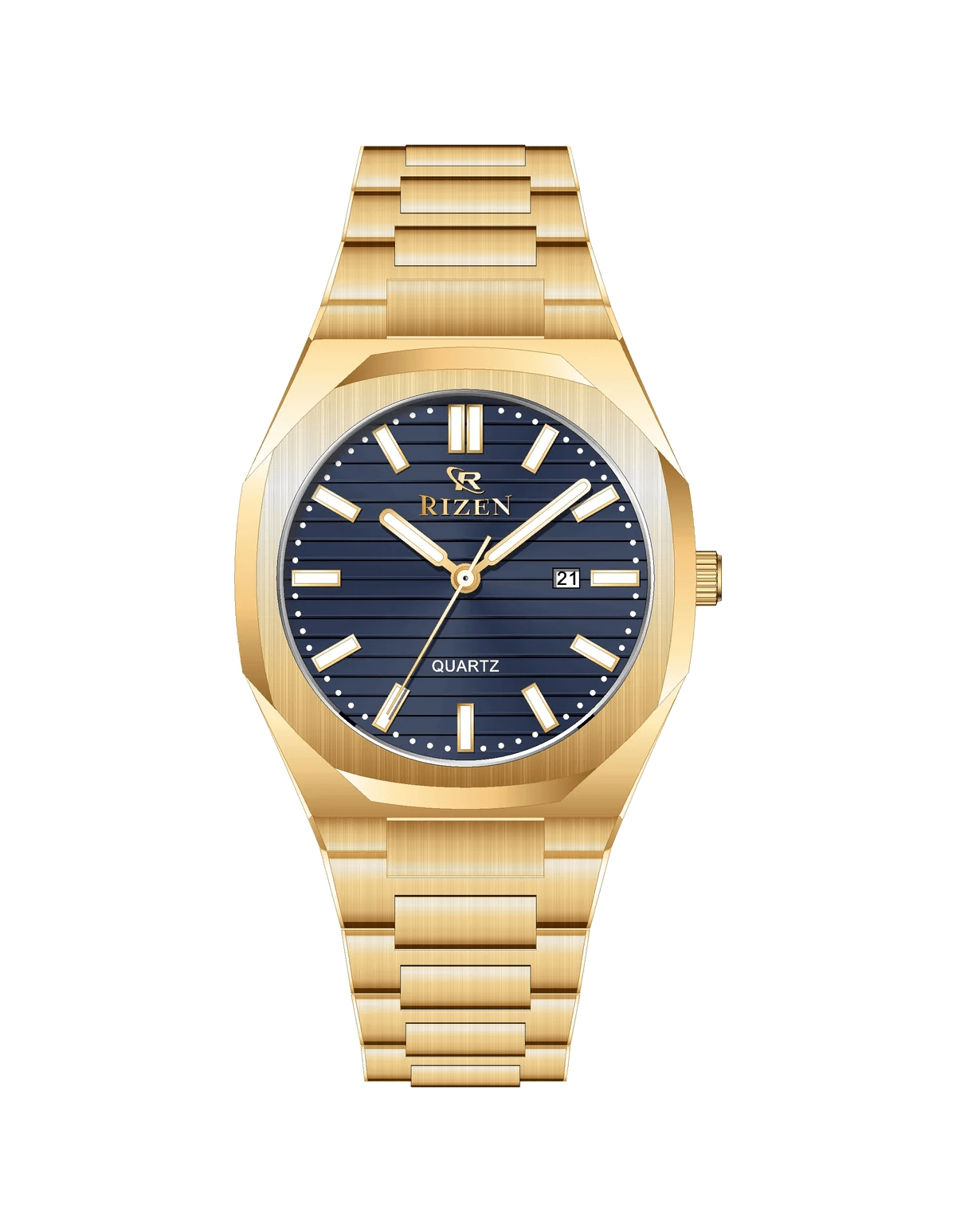 Rizen Leo RZ-0562 Gold stainless steel Quartz - Timecheck