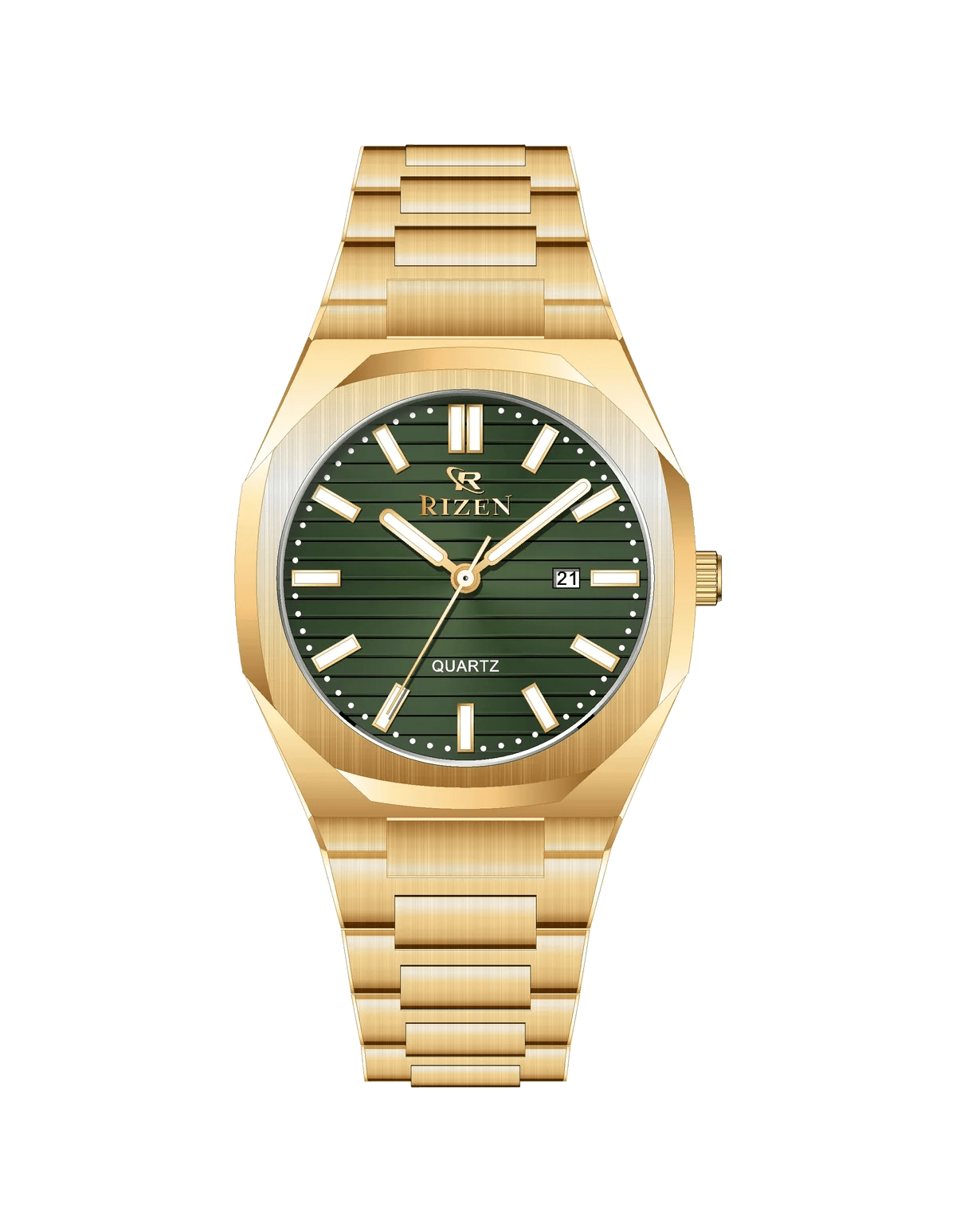 Rizen Leo RZ-0562 Gold stainless steel Quartz - Timecheck