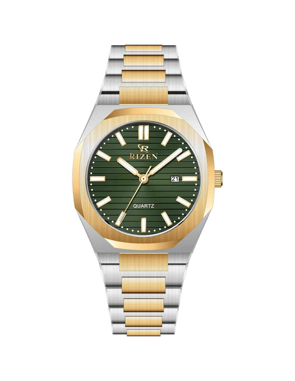 Rizen Leo RZ-0562 Two tone stainless steel Quartz - Timecheck
