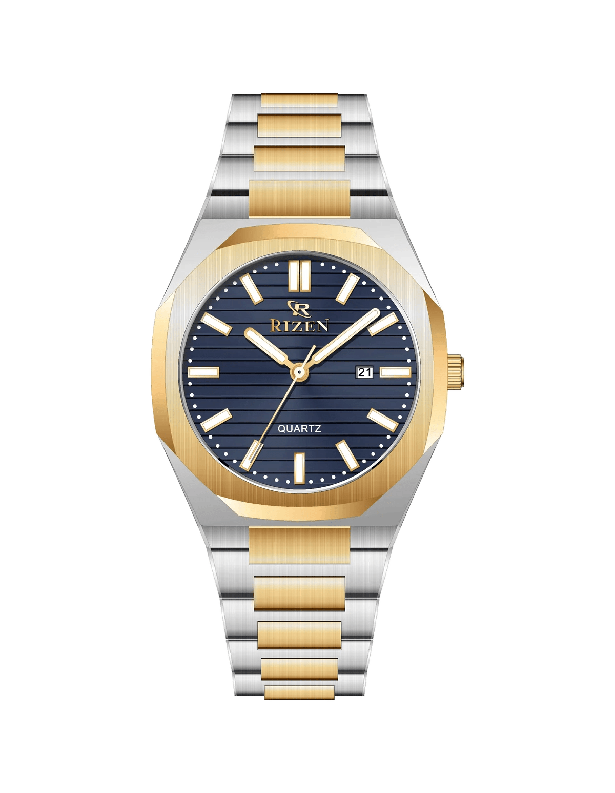 Rizen Leo RZ-0562 Two tone stainless steel Quartz - Timecheck