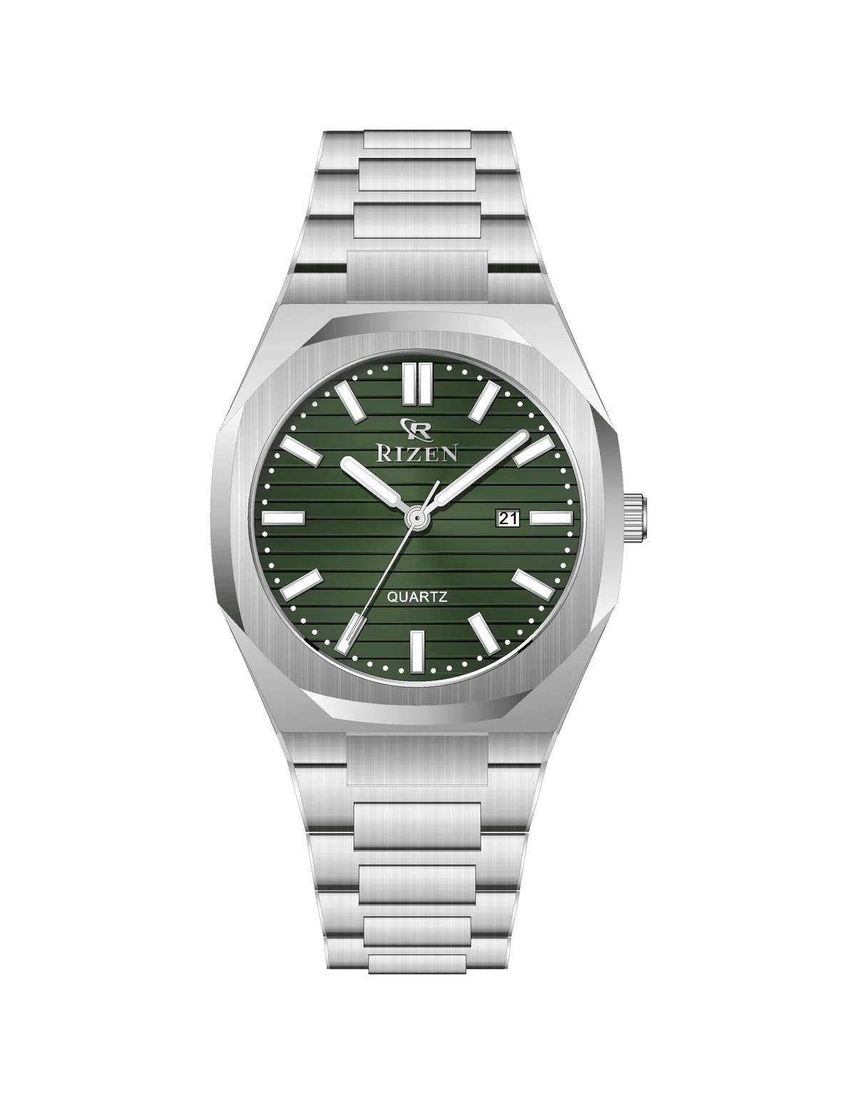 Rizen Leo Shine RZ-0562 Siver stainless steel Quartz - Timecheck