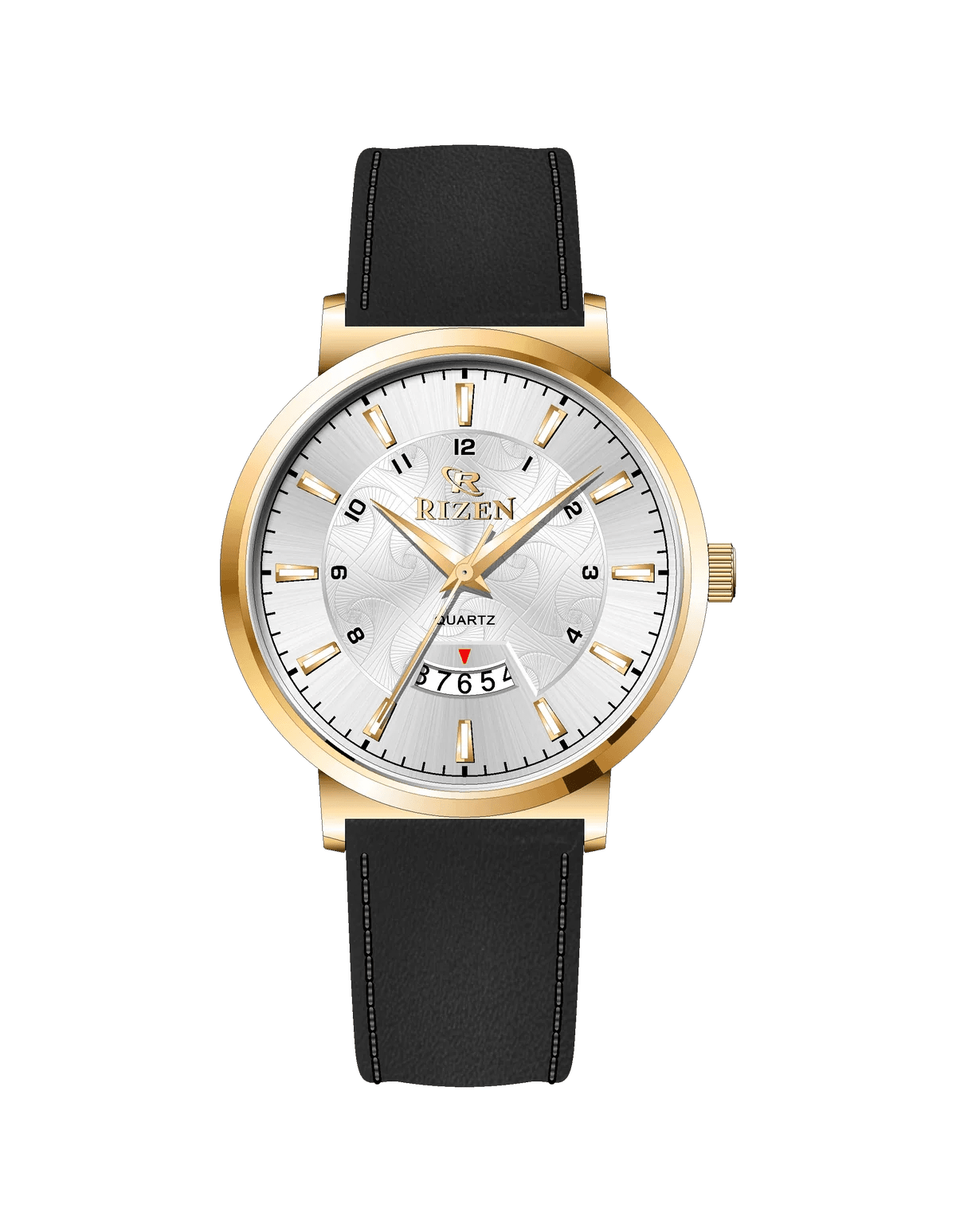 Rizen Luxen Gold RZ-0831 Leather Strap Quartz - Timecheck