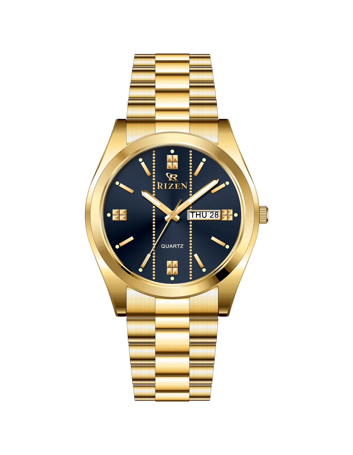 Rizen Max RZ-1275 Gold Stainless Steel Quartz - Timecheck