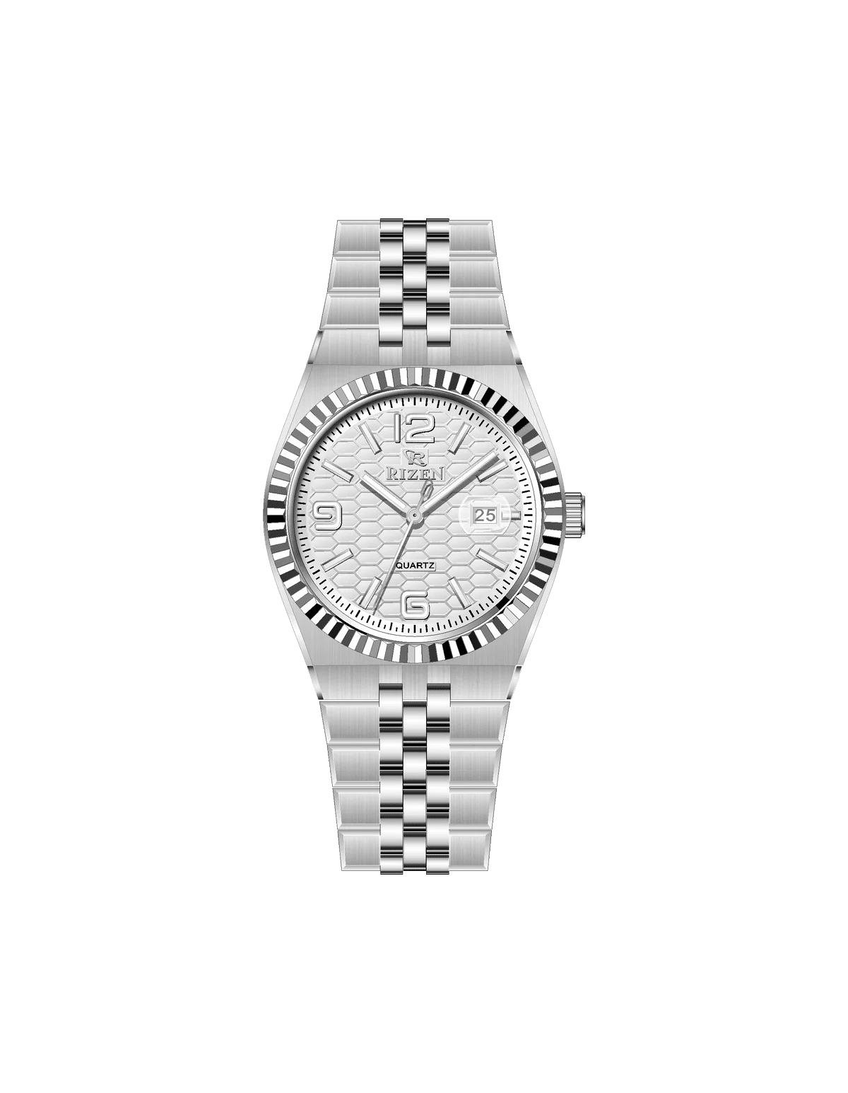 Rizen Meridian RZ-0923L Silver Stainless Steel Quartz - Timecheck