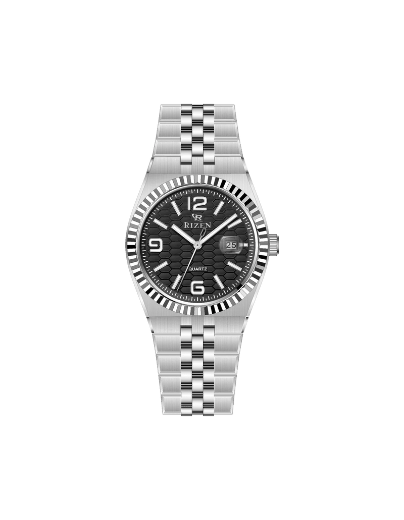 Rizen Meridian RZ-0923L Silver Stainless Steel Quartz - Timecheck