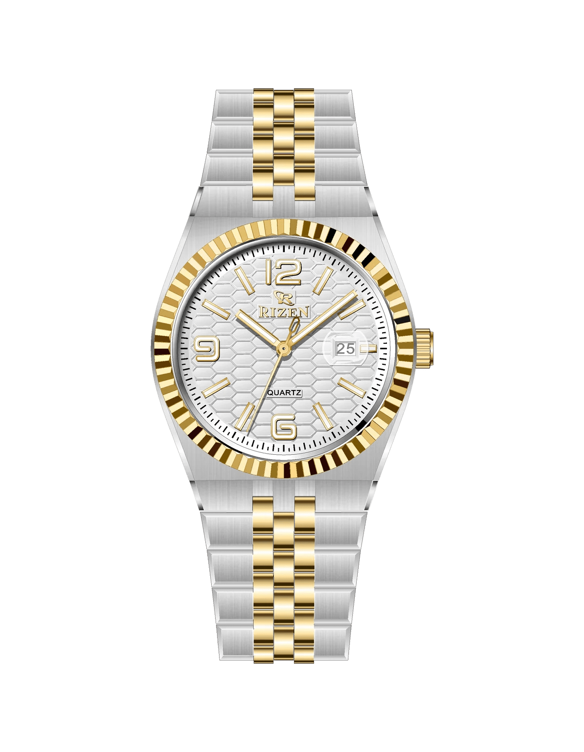 Rizen Mosaic RZ-0923 Two Tone stainless steel Quartz