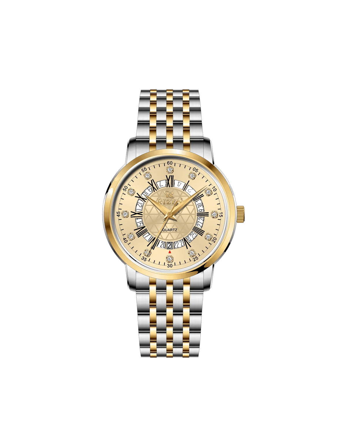 Rizen Novera RZ-0830L Two Tone Stainless Steel Quartz - Timecheck