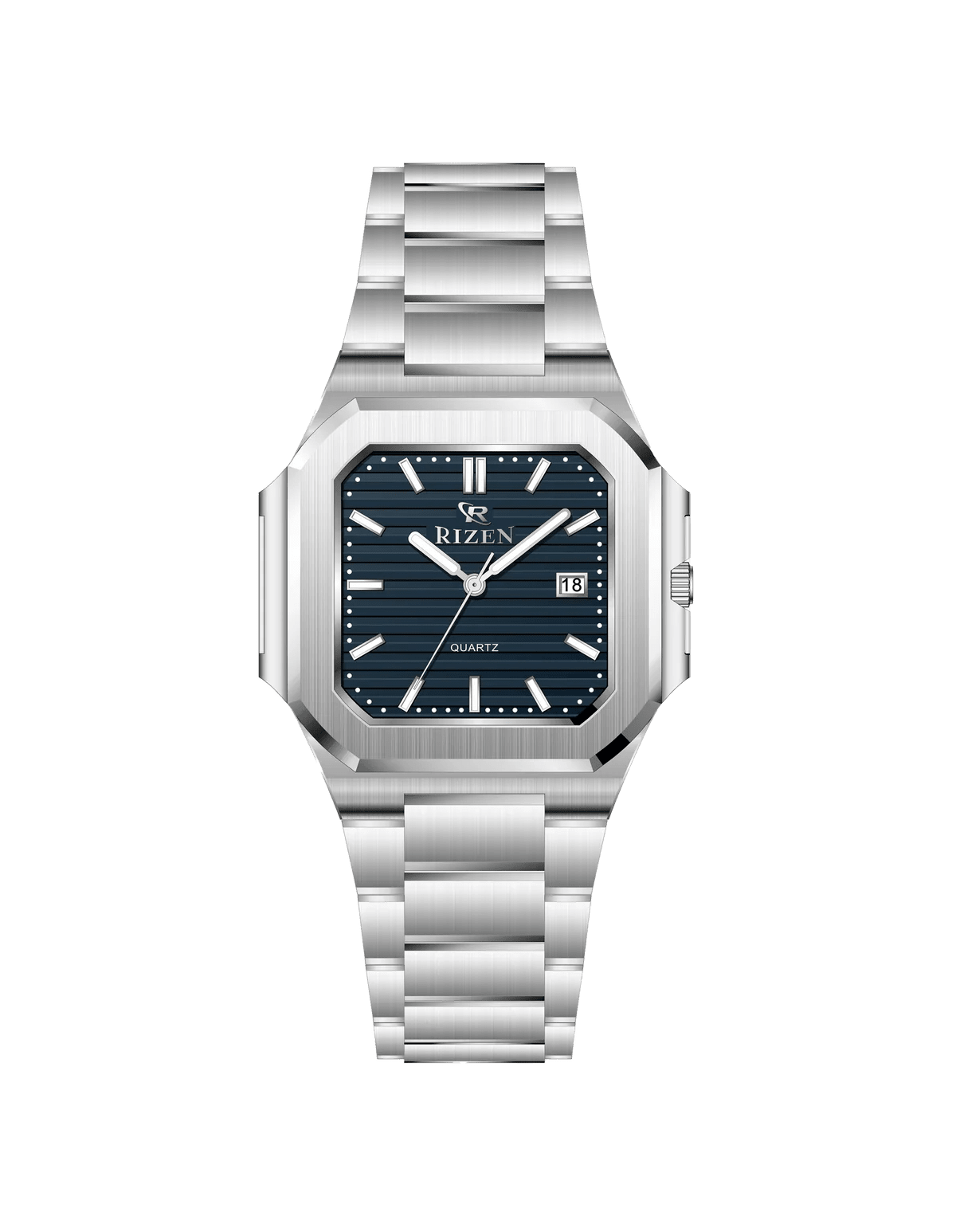 Rizen Pexel RZ-0915 Silver Stainless Steel Quartz - Timecheck