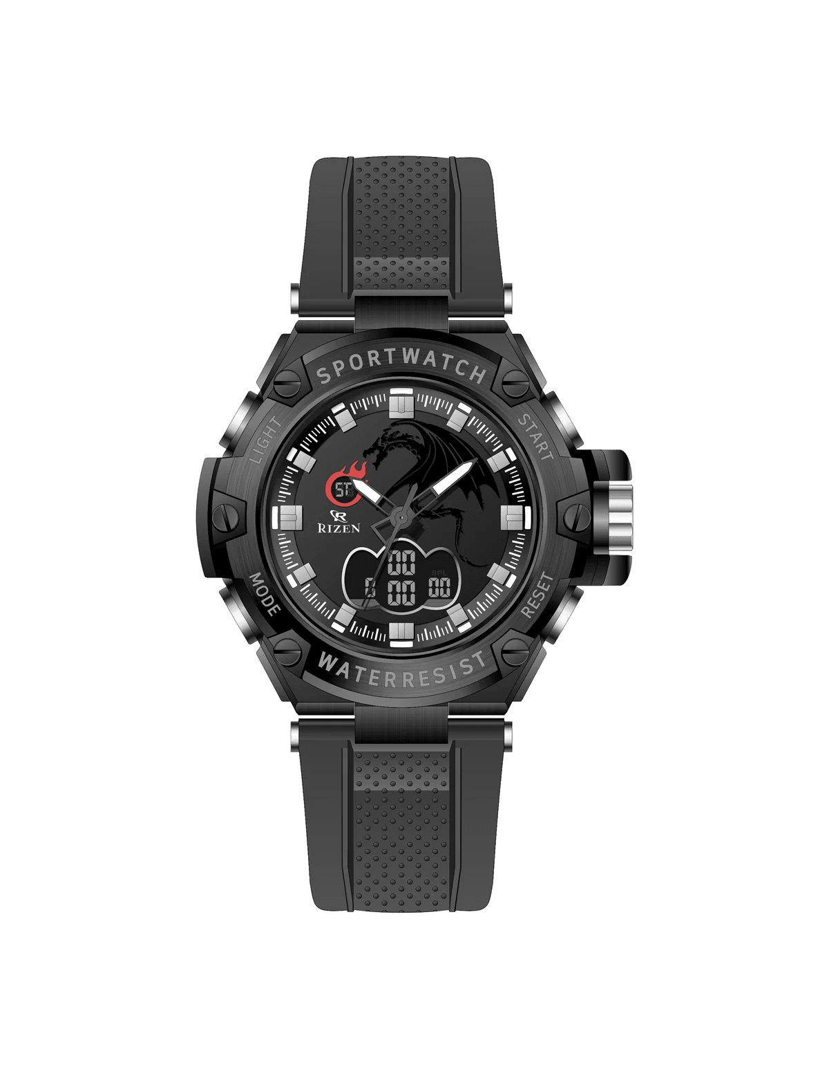 Rizen Polyclad RZ-0898 Silicone Strap Quartz - Timecheck