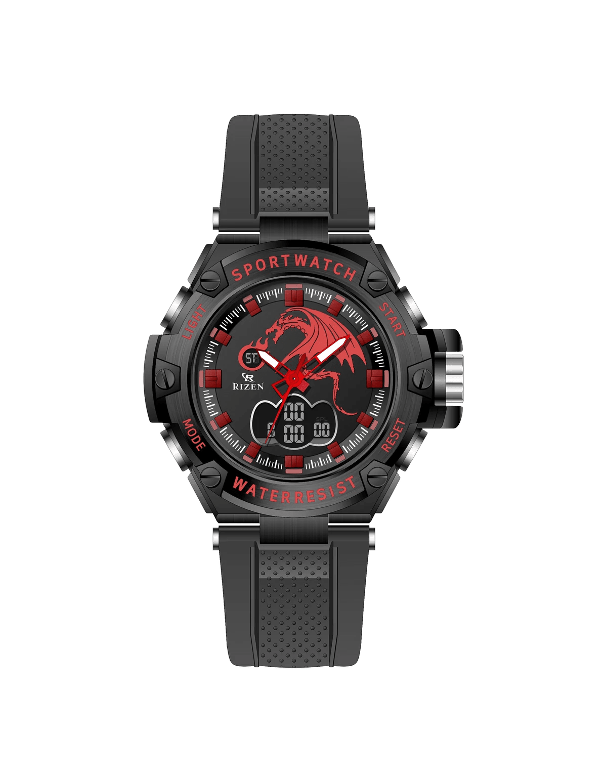 Rizen Polyclad RZ-0898 Silicone Strap Quartz - Timecheck