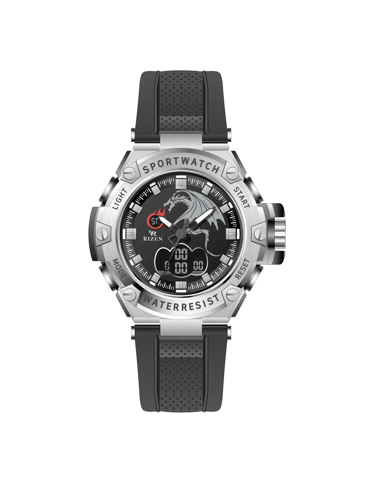 Rizen Polyclad RZ-0898 Silicone Strap Quartz - Timecheck