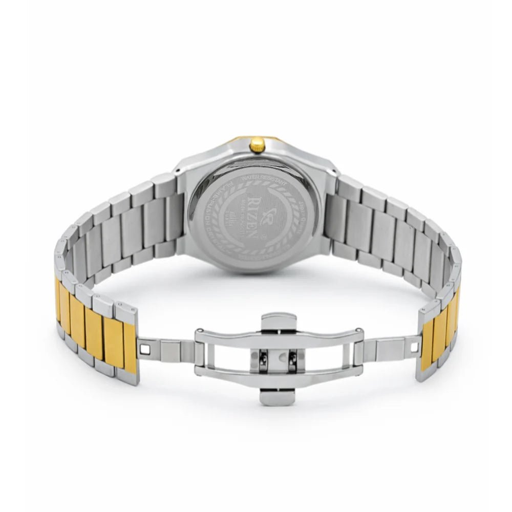 Rizen Premo RZ-0911 Gold Two Tone Stainless Steel Quartz - Timecheck