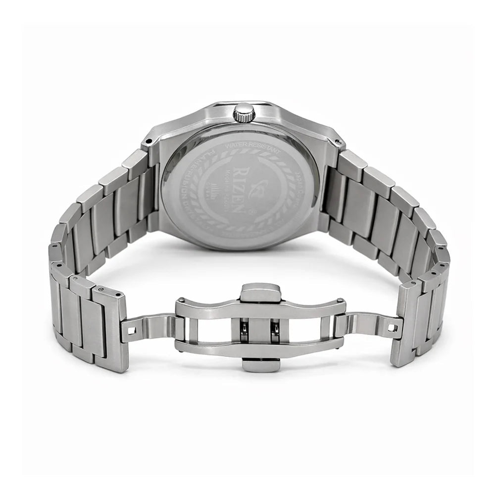 Rizen Premo Shine RZ-0911 Silver Stainless Steel Quartz - Timecheck