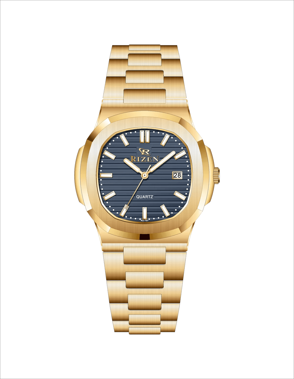 Rizen Raelix RZ-0757 Gold Stainless Steel Quartz - Timecheck