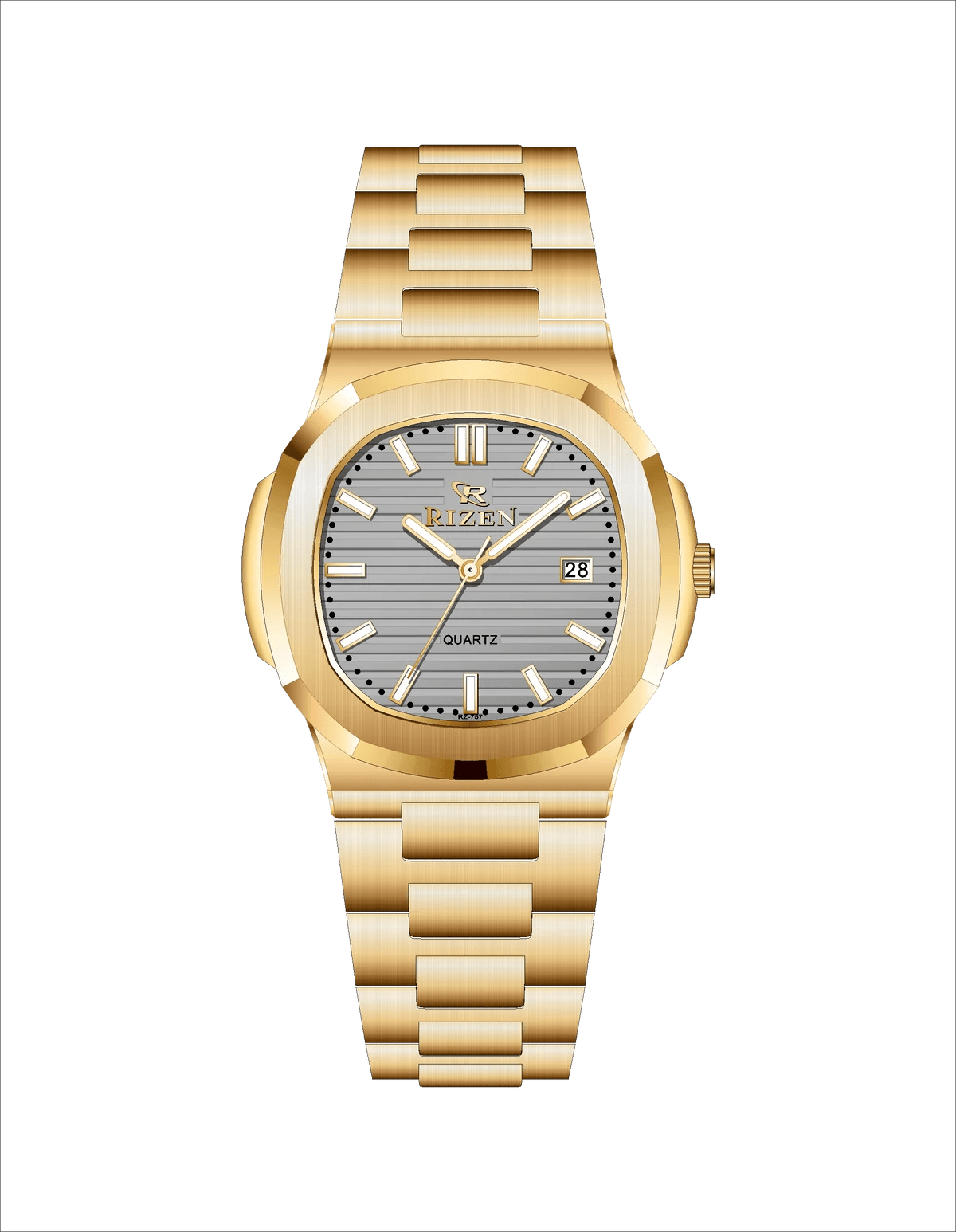 Rizen Raelix RZ-0757 Gold Stainless Steel Quartz - Timecheck