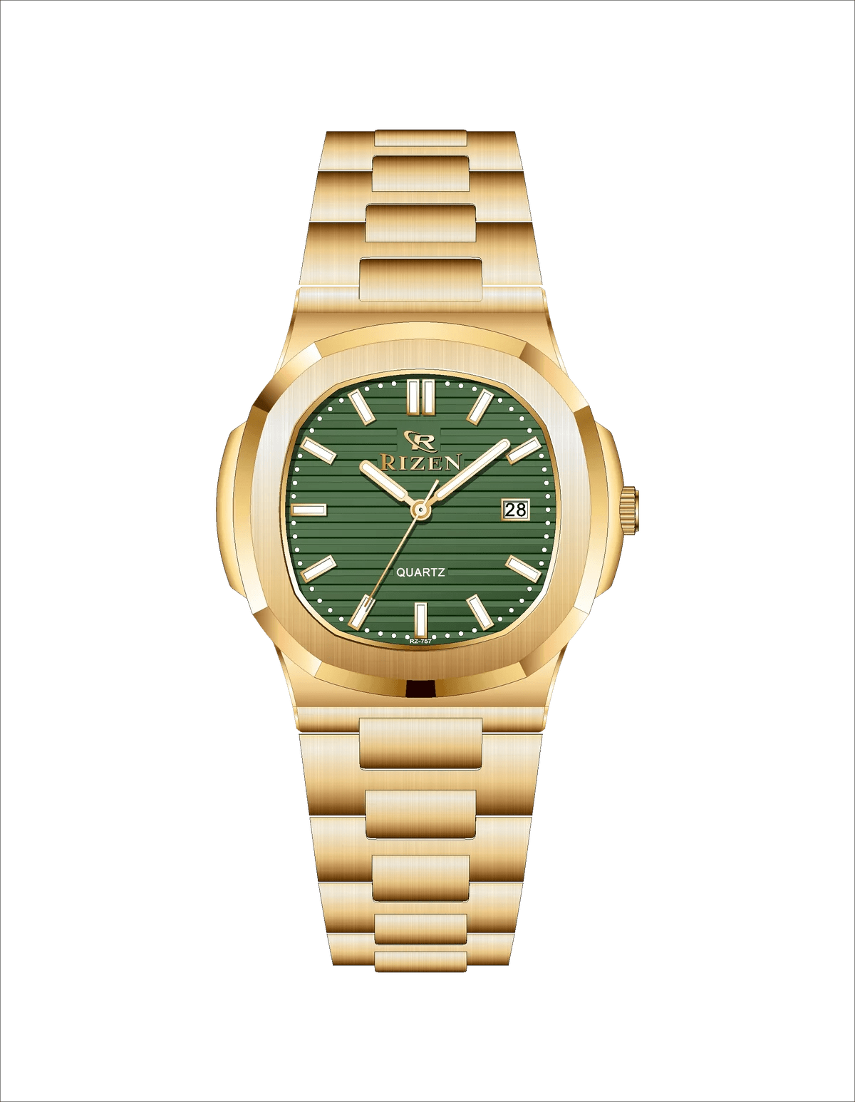 Rizen Raelix RZ-0757 Gold Stainless Steel Quartz - Timecheck
