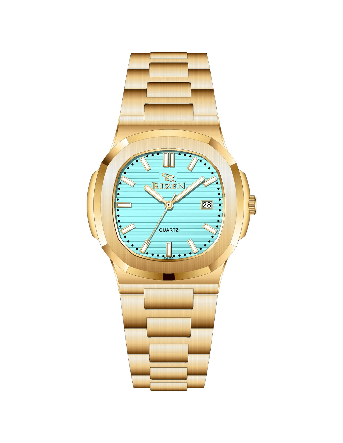 Rizen Raelix RZ-0757 Gold Stainless Steel Quartz - Timecheck