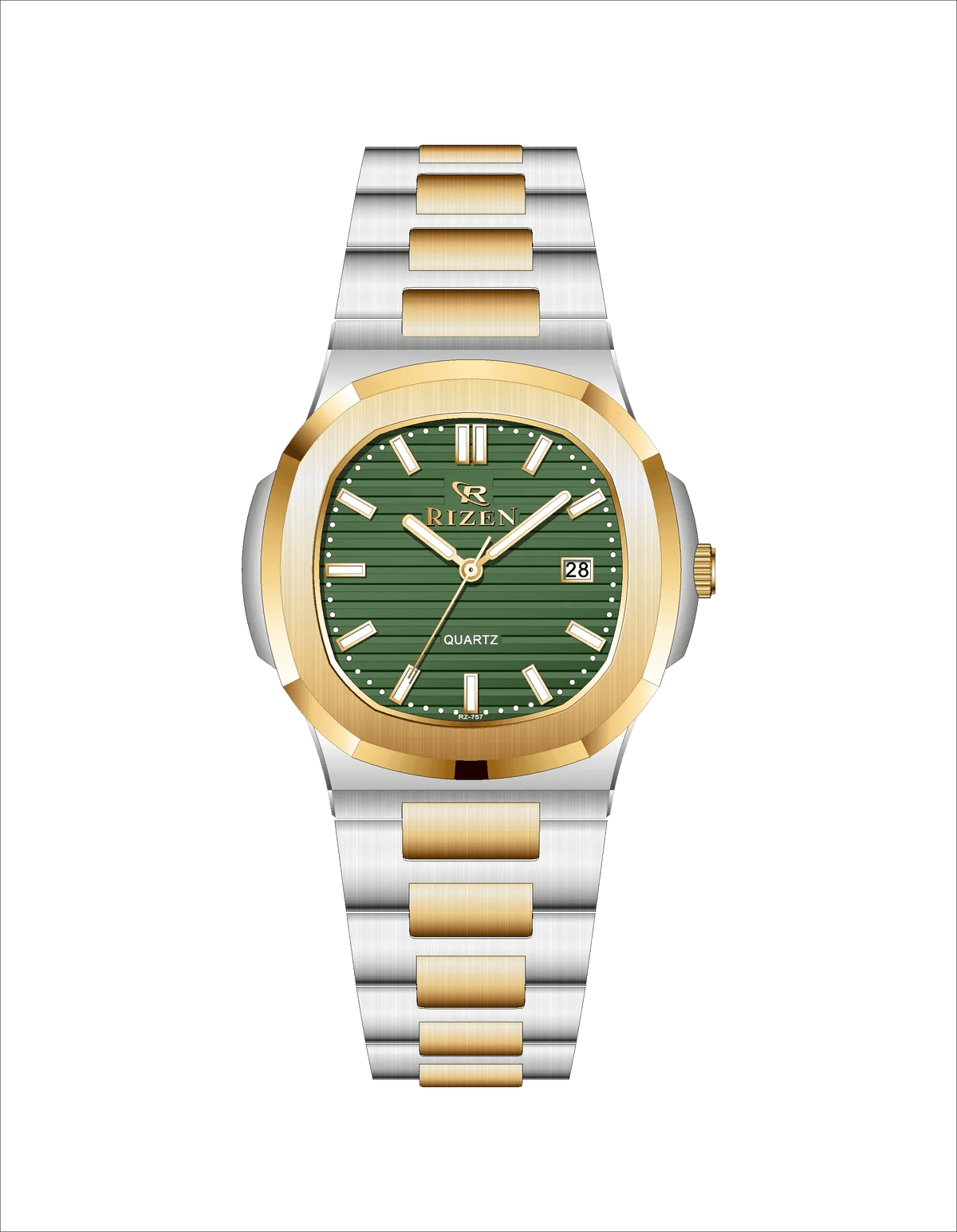 Rizen Raelix RZ-0757 Two Tone Stainless Steel Quartz - Timecheck