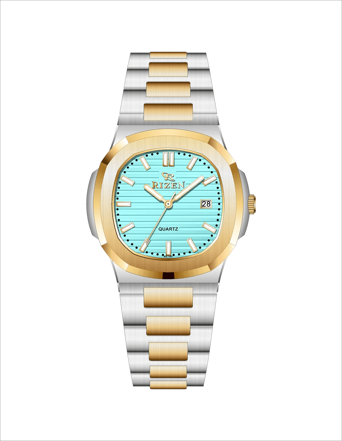 Rizen Raelix RZ-0757 Two Tone Stainless Steel Quartz - Timecheck