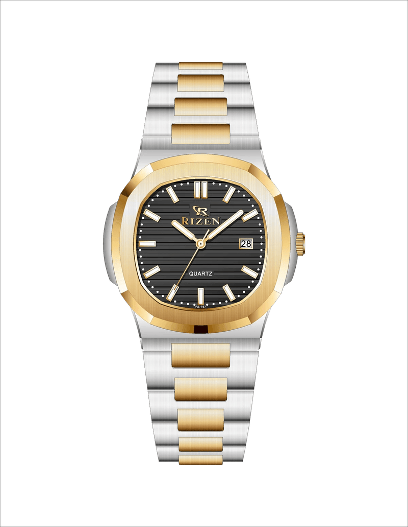 Rizen Raelix RZ-0757 Two Tone Stainless Steel Quartz - Timecheck