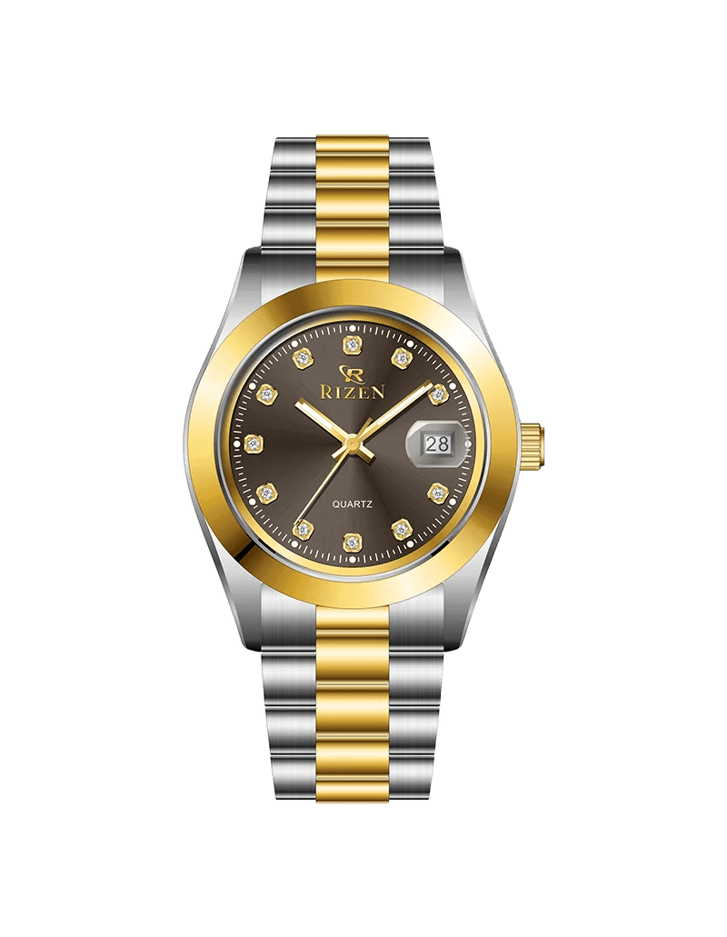 Rizen Ranger Dual RZ-1295 Two Tone stainless steel Quartz - Timecheck