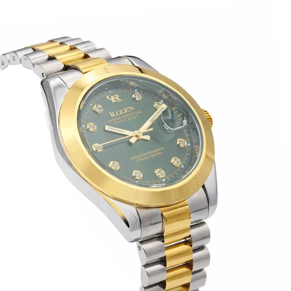 Rizen Ranger Dual RZ-1295 Two Tone stainless steel Quartz - Timecheck