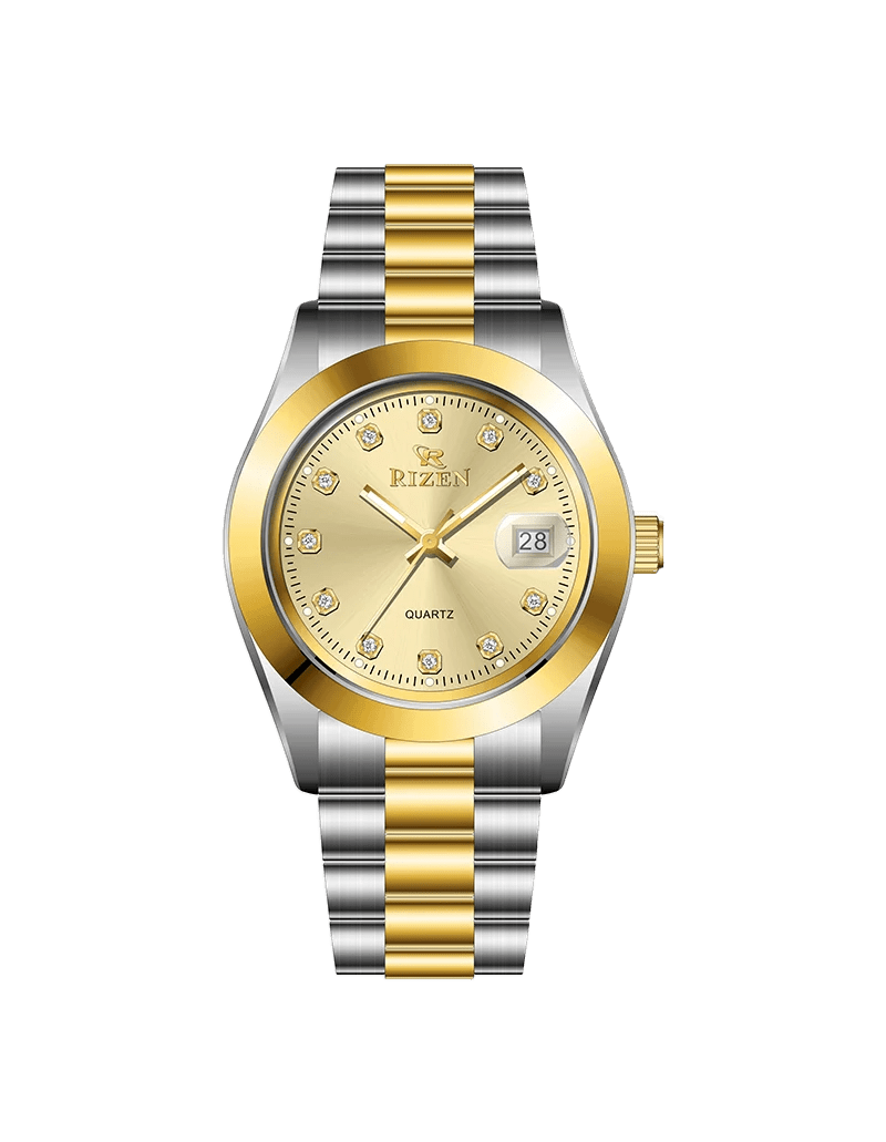 Rizen Ranger Dual RZ-1295 Two Tone stainless steel Quartz - Timecheck