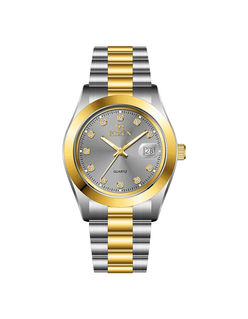 Rizen Ranger Dual RZ-1295 Two Tone stainless steel Quartz - Timecheck