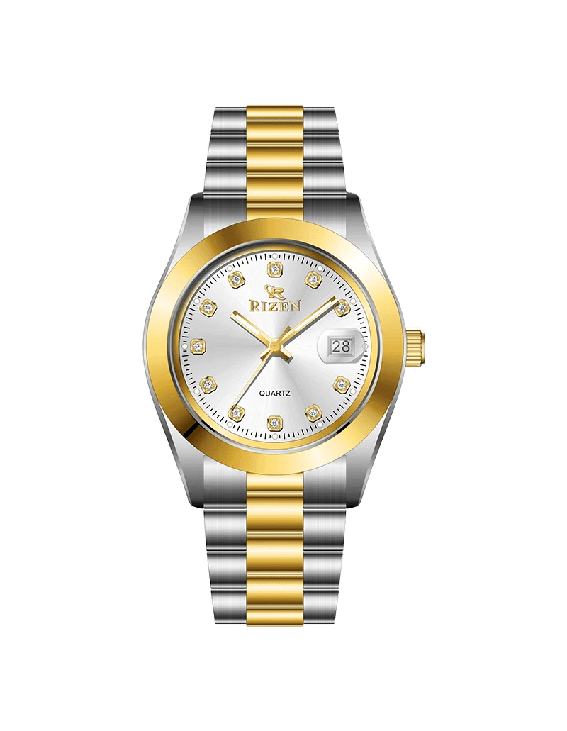 Rizen Ranger Dual RZ-1295 Two Tone stainless steel Quartz - Timecheck