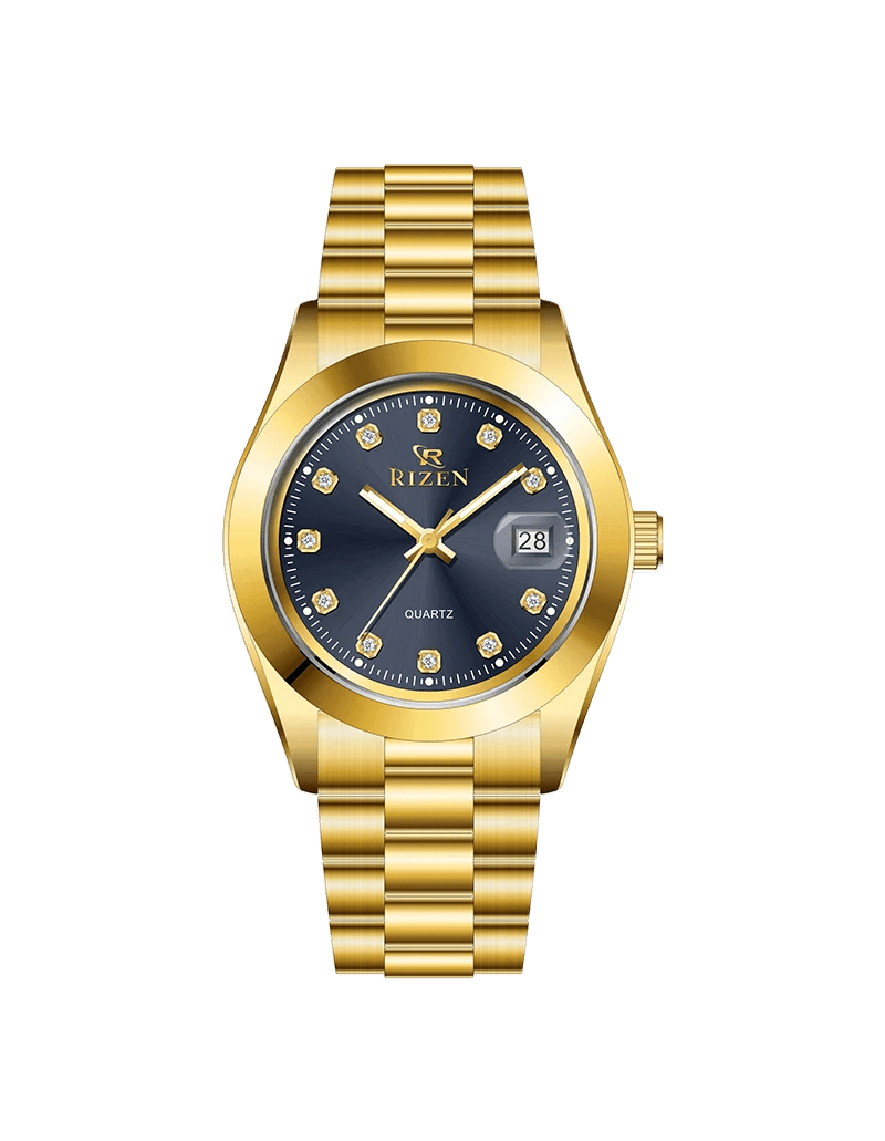 Rizen Ranger RZ-1295 Gold stainless steel Quartz - Timecheck