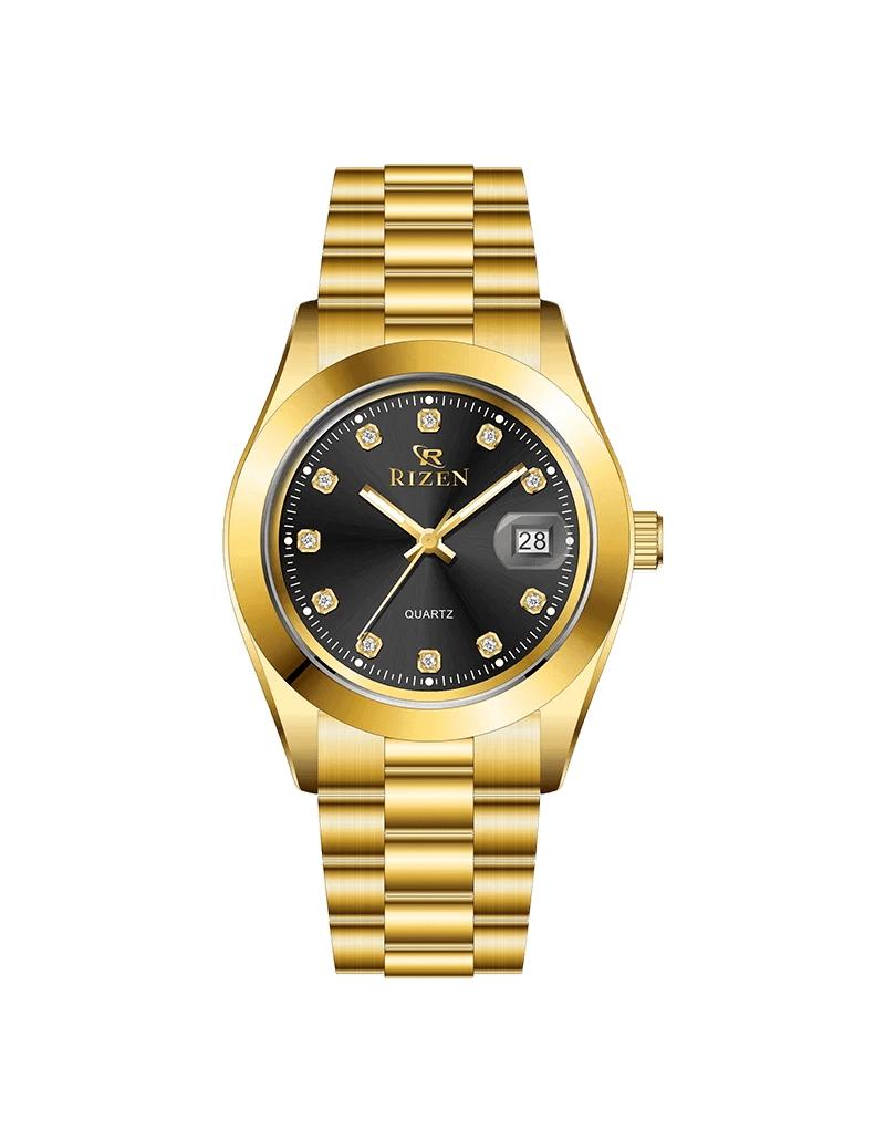 Rizen Ranger RZ-1295 Gold stainless steel Quartz - Timecheck