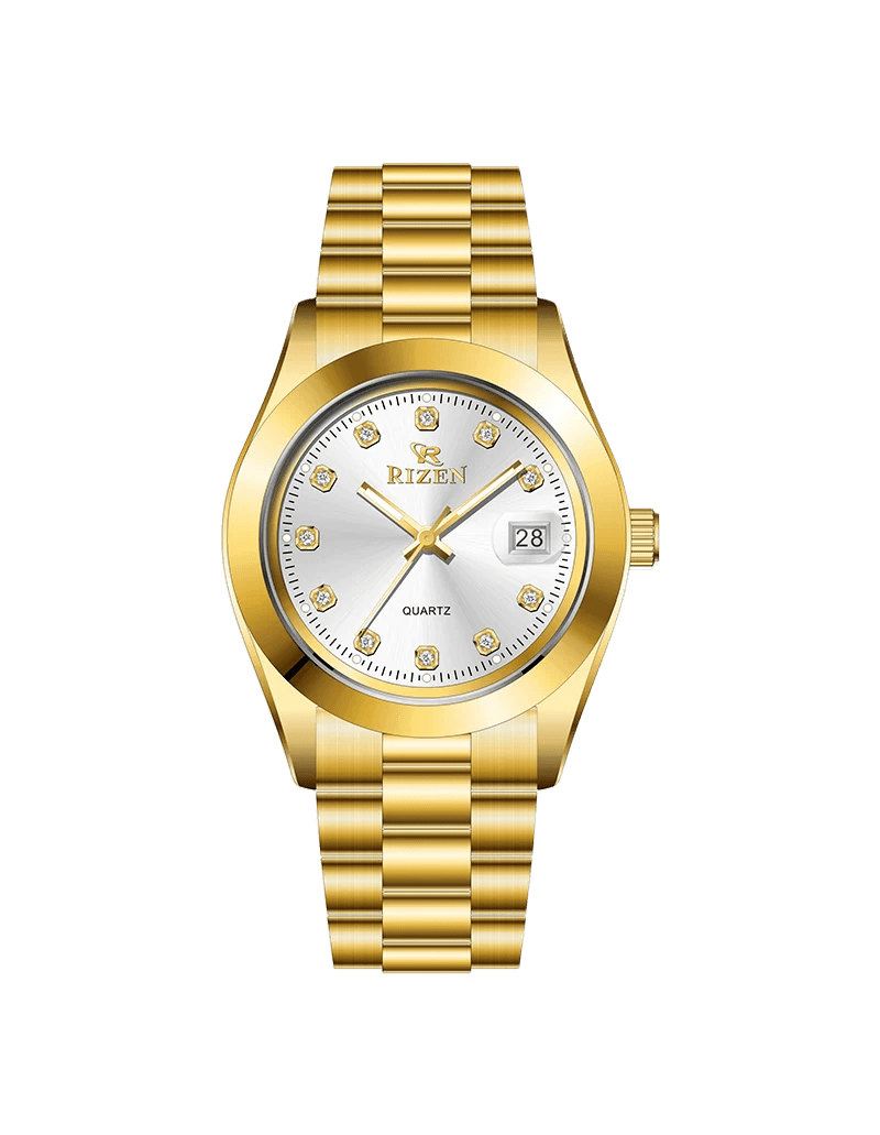 Rizen Ranger RZ-1295 Gold stainless steel Quartz - Timecheck