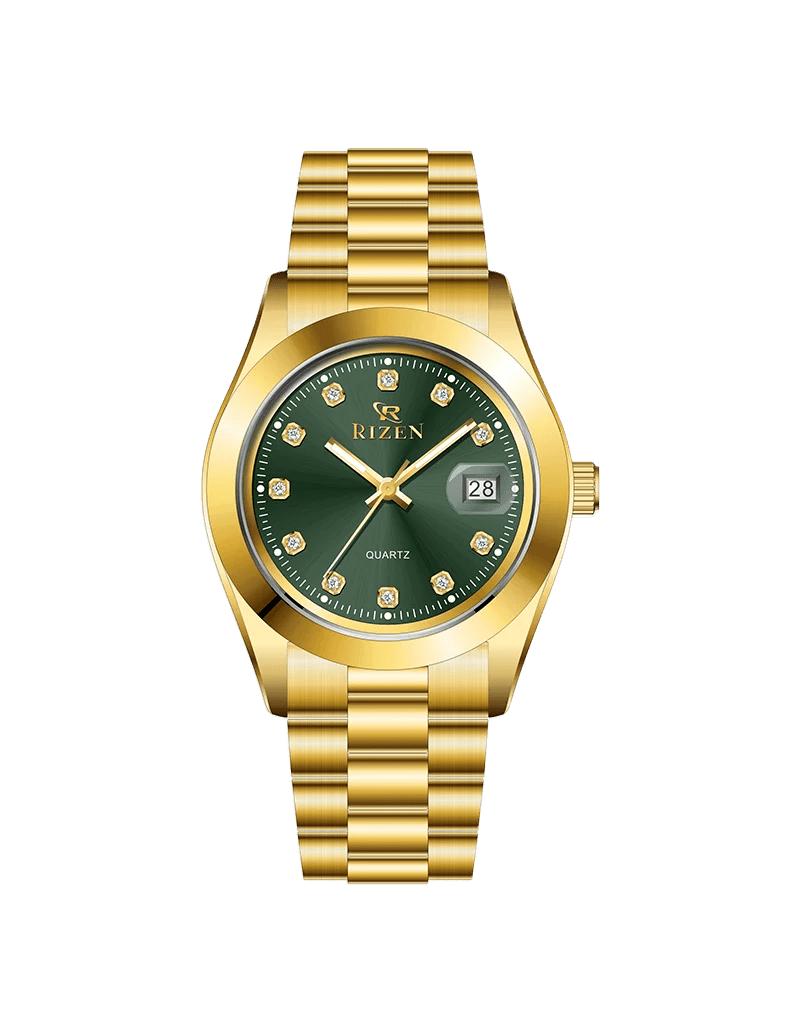 Rizen Ranger RZ-1295 Gold stainless steel Quartz - Timecheck