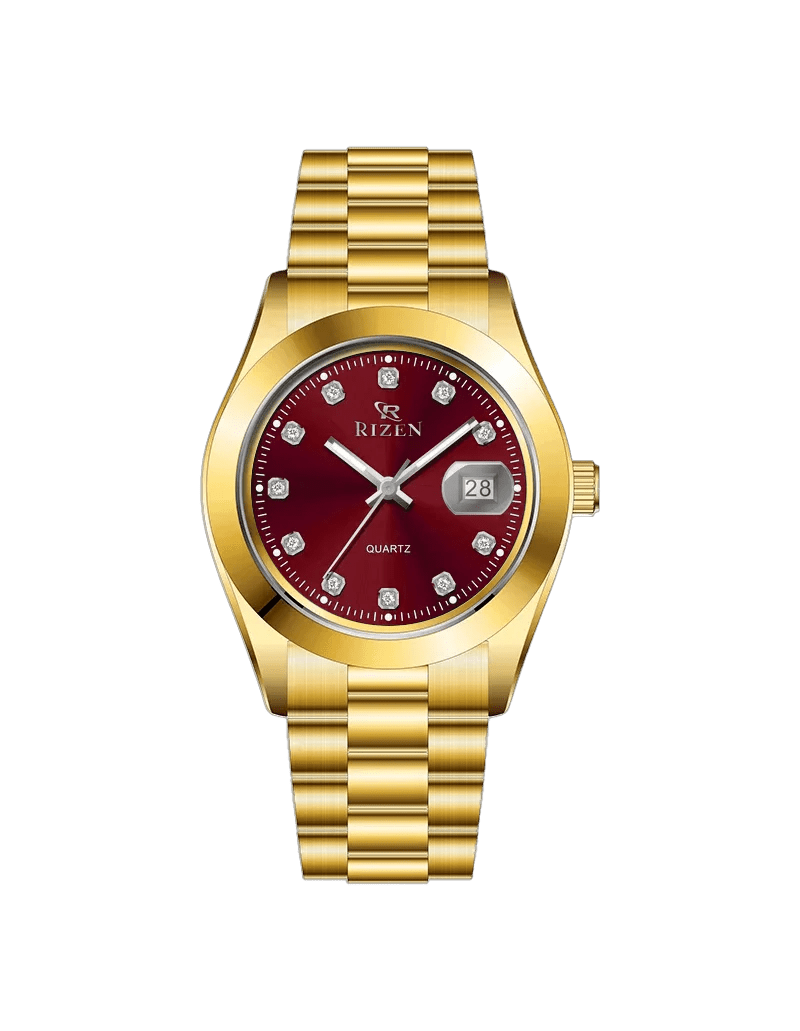 Rizen Ranger RZ-1295 Gold stainless steel Quartz - Timecheck