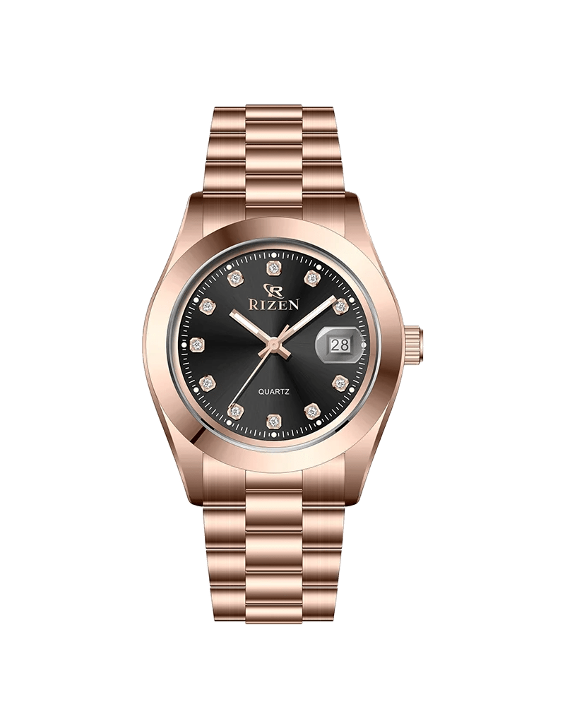 Rizen Ranger RZ-1295 Rose Gold stainless steel Quartz - Timecheck
