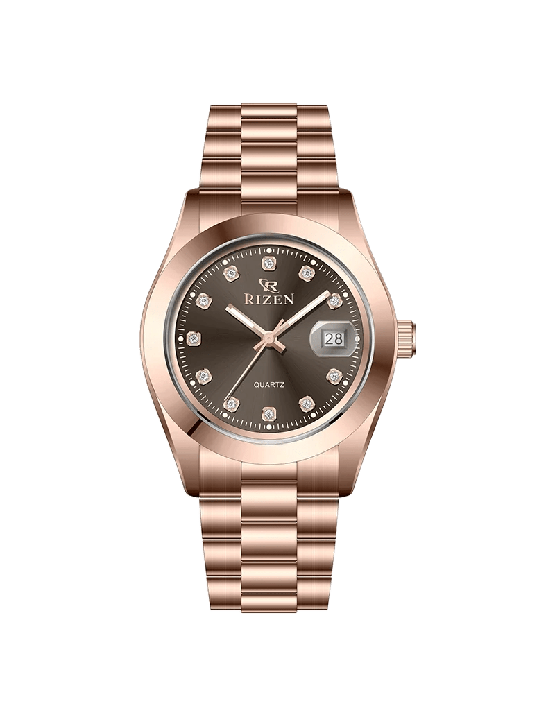 Rizen Ranger RZ-1295 Rose Gold stainless steel Quartz - Timecheck
