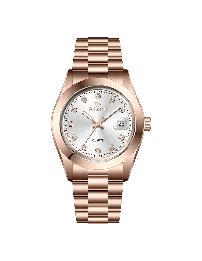 Rizen Ranger RZ-1295 Rose Gold stainless steel Quartz - Timecheck