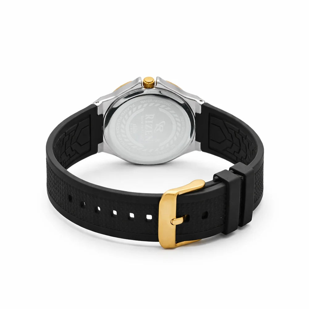 Rizen Rogar Gold RZ-0907 Silicon Strap Quartz - Timecheck
