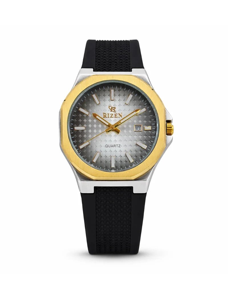 Rizen Rogar Gold RZ-0907 Silicon Strap Quartz - Timecheck