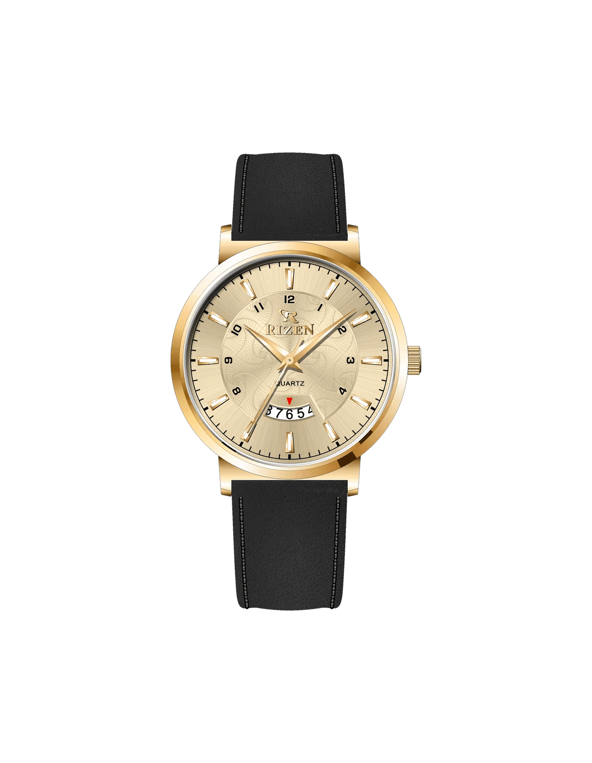 Rizen Ruby Gold RZ-0831L Leather Strap Quartz - Timecheck